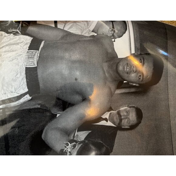 Muhammad Ali & The Beatles 1964 Black & White Poster laminated 33x24" READ - Picture 2 of 7